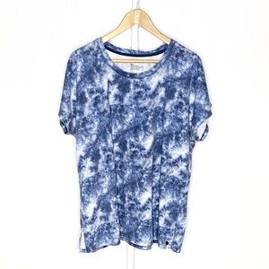 Livi Active by Lane Bryant | Blue/White Tie-Dye Short-Sleeve T-Shirt Sz 18/20